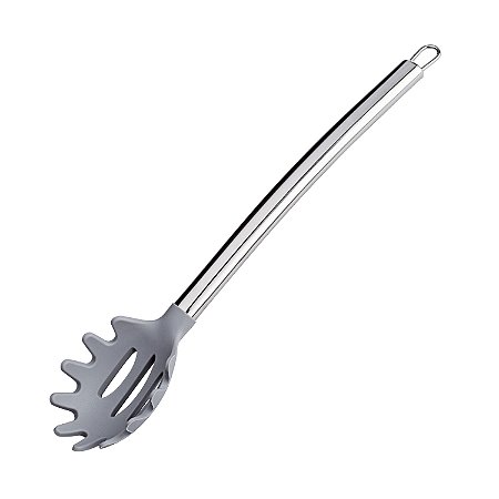 PEGADOR PARA MASSA DE SILICONE COM CABO INOX CINZA