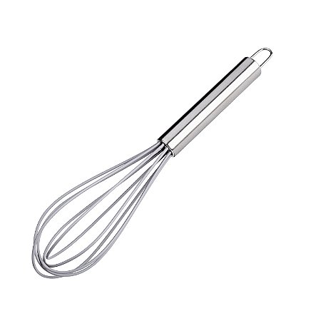 BATEDOR MANUAL DE SILICONE COM CABO INOX CINZA