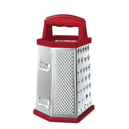 RALADOR 6 FACES 8'' VERMELHO