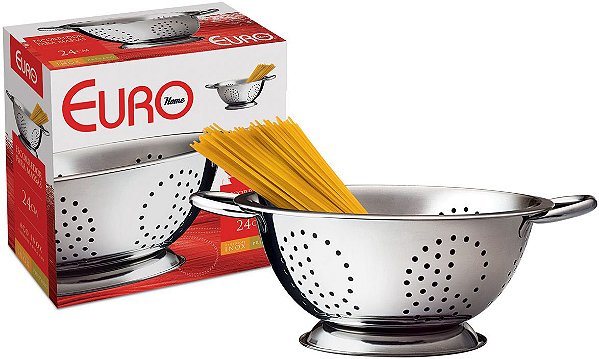 ESCORREDOR INOX PARA MASSA 24 CM