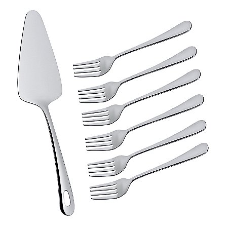 CJ. ESPATULA E GARFO PARA BOLO 7 PC.