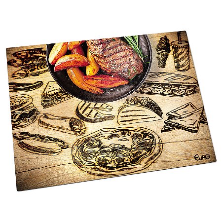 TABUA DE VIDRO PARA CORTES 40 CM GRELHADOS