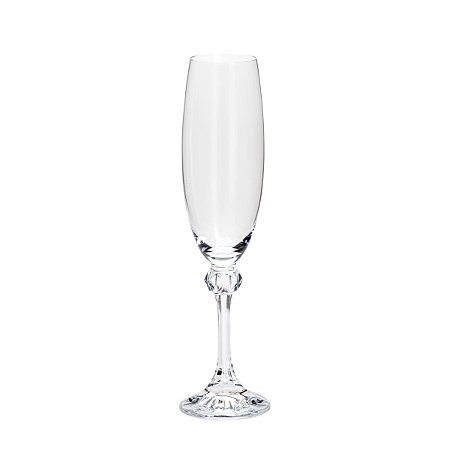 CJ 6 TAÇAS P/CHAMPAHNE DE CRISTAL ECOLÓGICO ELISA 220ML