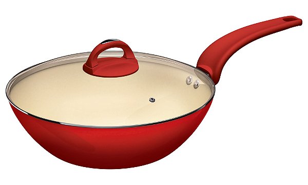WOK INTENSE 28 CM COM CABO VERMELHO