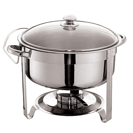 RECHAUD REDONDO 7,5 L COM TAMPA DE VIDRO