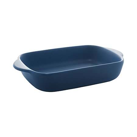 CJ 2 TRAVESSAS PORCELANA AZUL ESCURO 24x14x5cm
