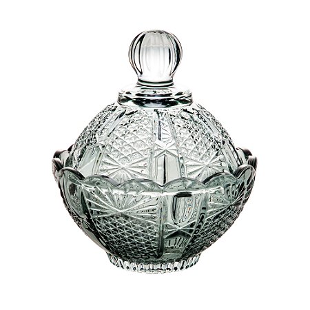 POTICHE DECORATIVO CRISTAL PRINCESS VERDE 11x11cm