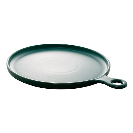 PRATO PORCELANA VERDE ESCURO 32cm