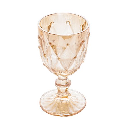 CJ 6 TAÇAS VIDRO P/VINHO DOTS ÂMBAR 245ml