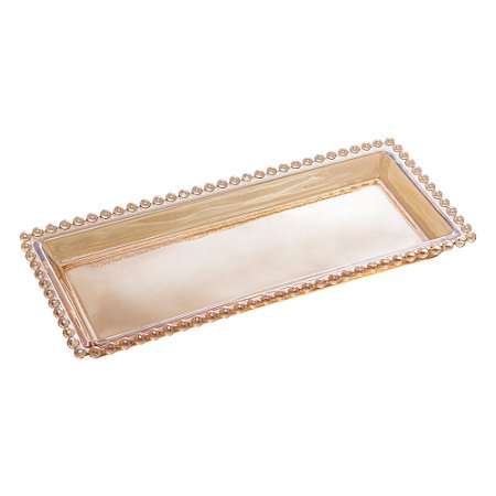 TRAVESSA CRISTAL PEARL ÂMBAR 30x13x3cm