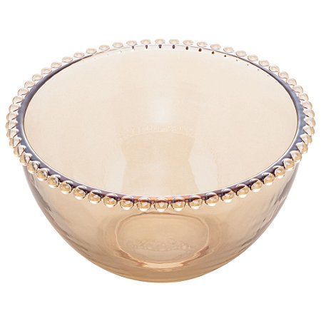 SALADEIRA CRISTAL PEARL ÂMBAR 21x12cm