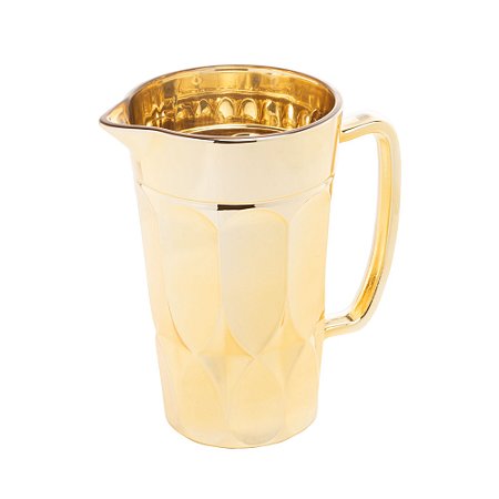 JARRA VIDRO CURVES DOURADO METALIZADO 1l