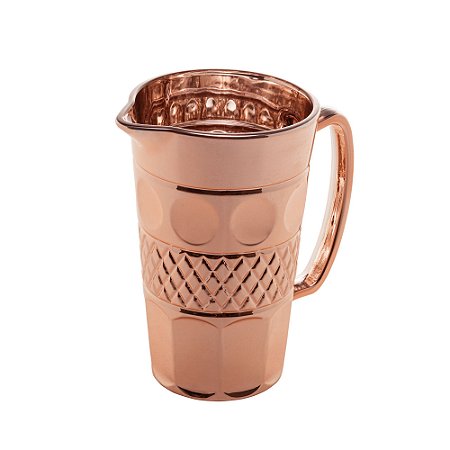 JARRA VIDRO GEOMETRIC ROSE METALIZADO 1l