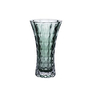VASO CRISTAL DIAMANT VERDE 15x26cm