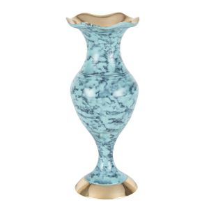 VASO DECORATIVO METAL AZUL 4x9cm