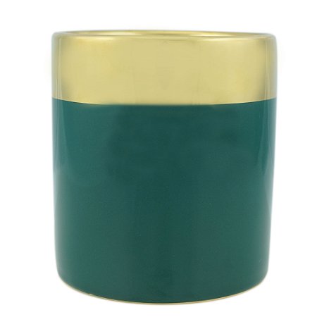 VASO DECORATIVO CERÂMICA VERDE 11x12cm