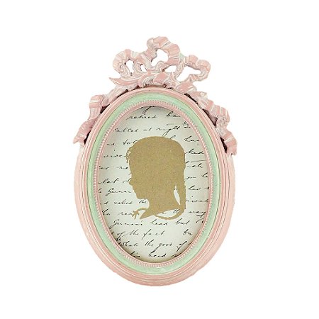 PORTA-RETRATO RESINA ROSA 6x9cm