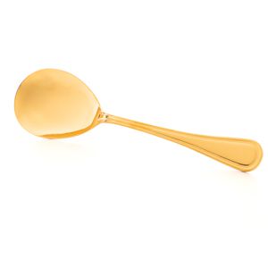 CJ 2PC COLHER E GARFO AÇO INOX P/SALADA AVALON DOURADO