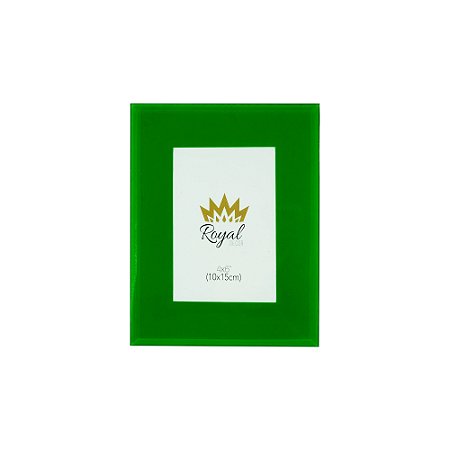 PORTA-RETRATO VIDRO VERDE 10x15cm