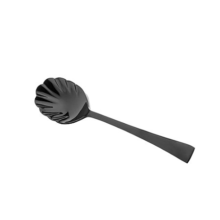 CJ 2 COLHERES AÇO INOX P/AÇÚCAR BERNA PRETO