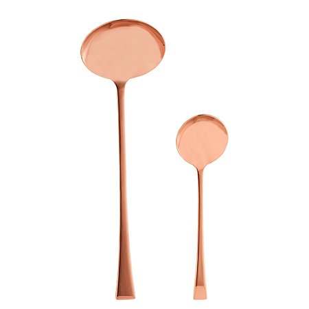 CJ 2 CONCHAS AÇO INOX P/SERVIR BERNA ROSE