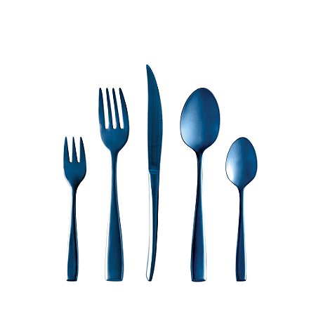 FAQUEIRO 30PC AÇO INOX DAVOS AZUL FOSCO