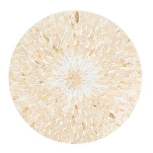 CENTRO DE MESA MADREPÉROLA BRANCO 45cm