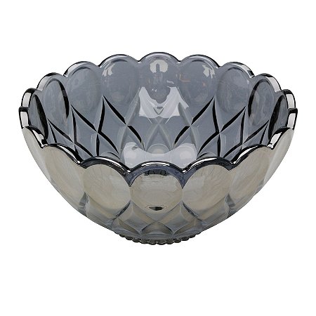 CENTRO DE MESA CRISTAL ANGEL CINZA ESCURO 22x11cm