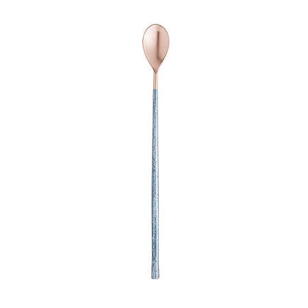 COLHER AÇO INOX BAILARINA TURIM ROSE/AZUL 30cm
