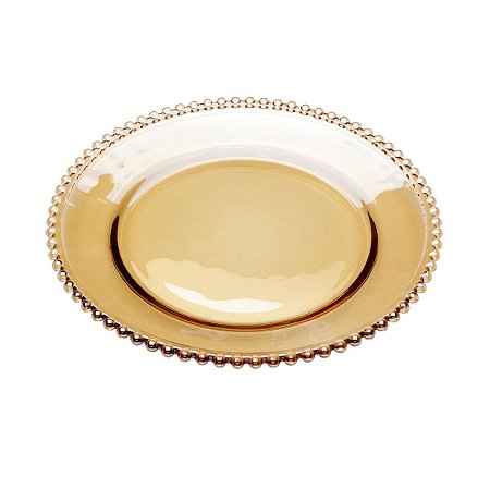 SOUSPLAT CRISTAL PEARL ÂMBAR 32x3cm