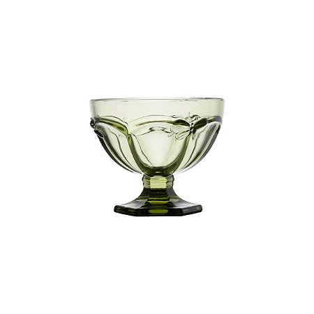 CJ 6 TAÇAS VIDRO BORBOLETA VERDE 260ml