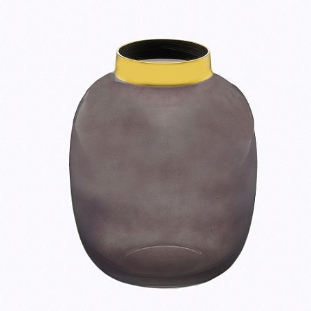 VASO VIDRO ROXO 15x19cm