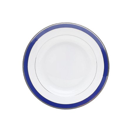 CJ 6 PC PRATOS FUNDOS PORCELANA BONE CHINA ALTO RELEVO 21cm