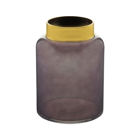 VASO VIDRO ROXO 14x21cm