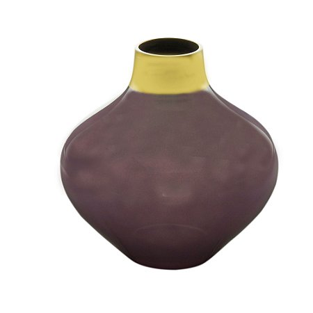 VASO VIDRO ROXO 16x17cm