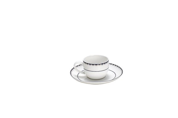 CJ 6 XÍCARAS CAFÉ PORCELANA C/PIRES BONE CHINA 85ml
