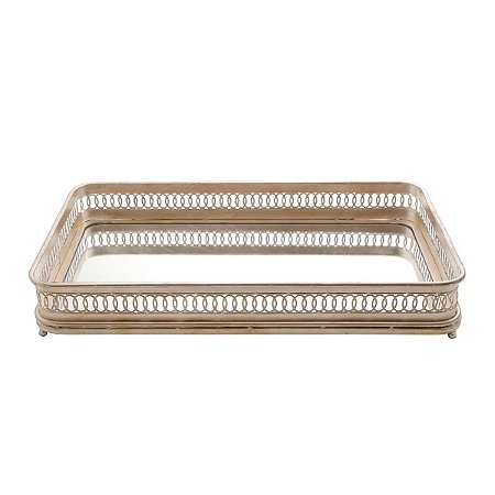BANDEJA DE ZAMAC ESPELHADA INVISIBLE 62X35X10cm