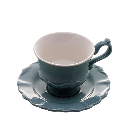 CJ 6 XÍCARAS CAFÉ PORCELANA C/PIRES FANCY MENTA 90ml