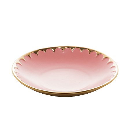 PRATO FUNDO PORCELANA EGG ROSA MATT 22x4cm