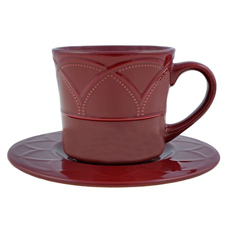 CJ 4 XÍCARAS PORCELANA P/CHÁ C/PIRES IRIS VERBENA 250ml