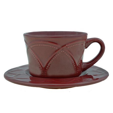 CJ 4 XÍCARAS PORCELANA P/CAFÉ C/PIRES IRIS VERBENA 80ml
