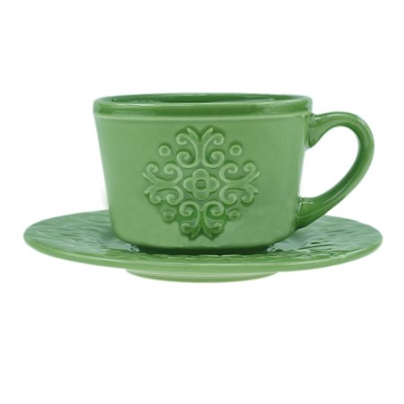 CJ 4 XÍCARAS PORCELANA P/CAFÉ C/PIRES TILES ECO 80ml