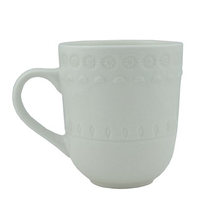 CANECA PORCELANA GRACE BRANCO 370ml