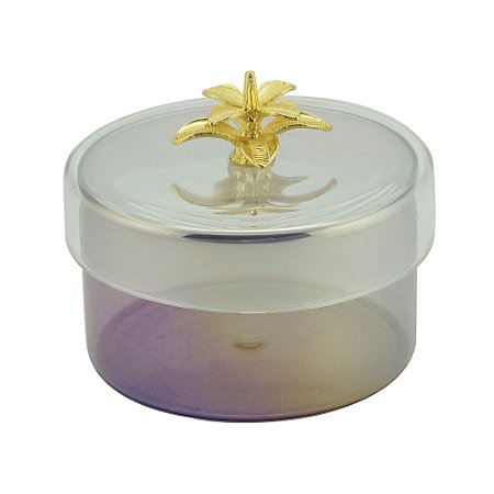 POTICHE DECORATIVO VIDRO FURTA-COR 10x8cm