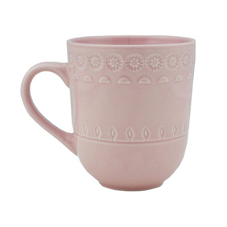 CANECA PORCELANA GRACE ROSE 370ml