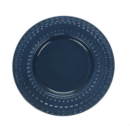 PRATO FUNDO PORCELANA GRACE AZUL 22cm