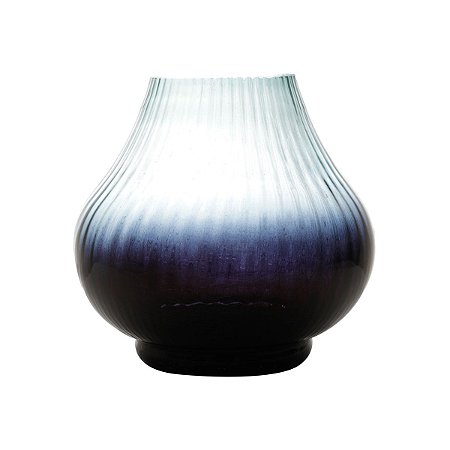 VASO DE VIDRO AZUL 17x16cm