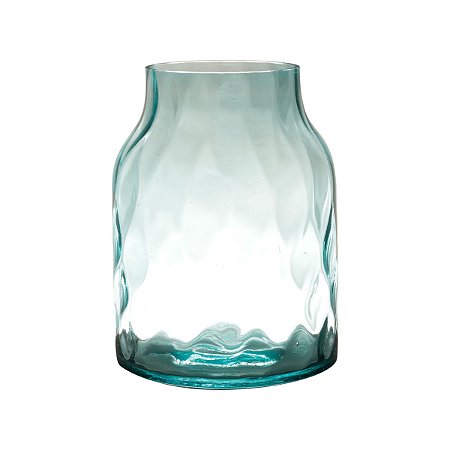 VASO DE VIDRO AZUL 15x20cm