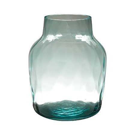 VASO DE VIDRO AZUL 20x25cm