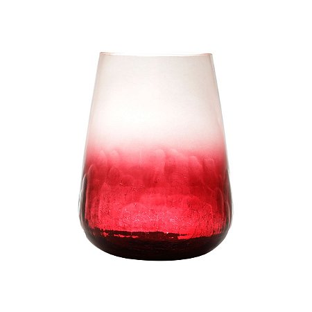 VASO DE VIDRO BURGUNDY 16x20cm